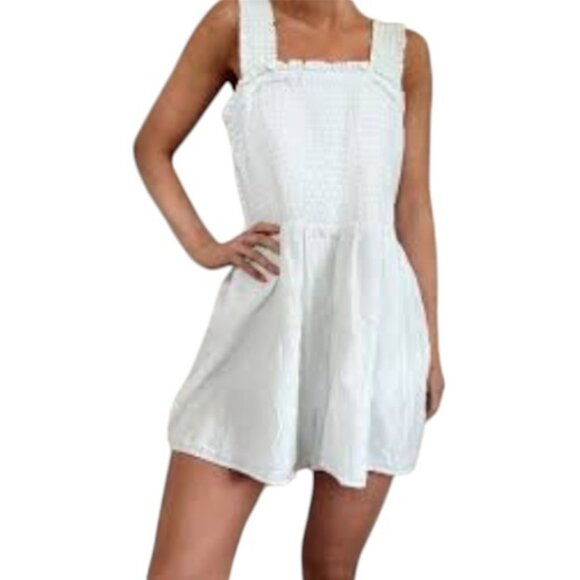 American Eagle striped smocked mini romper size L - Picture 1 of 5